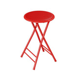 Lavish Home Red Metal Padded Folding Chair
