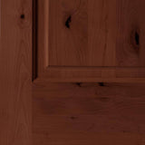 Krosswood Doors 42 in. x 80 in. Rustic Knotty Alder Arch Top Red Mahogony Stain Right-Hand Inswing Wood Single Prehung Front Door