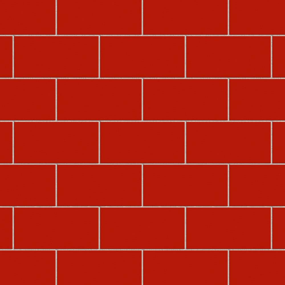 Merola Tile Projectos Bold Red 3-7/8 in. x 7-3/4 in. Matte Ceramic Subway Floor and Wall Tile (11.0 sq. ft. / Case)