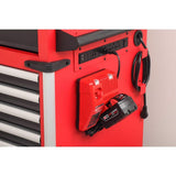 Milwaukee High-Capacity 61 in. W x 22 in. D 11-Drawer Mobile Workbench Cabinet with Solid Wood Top and Pegboard