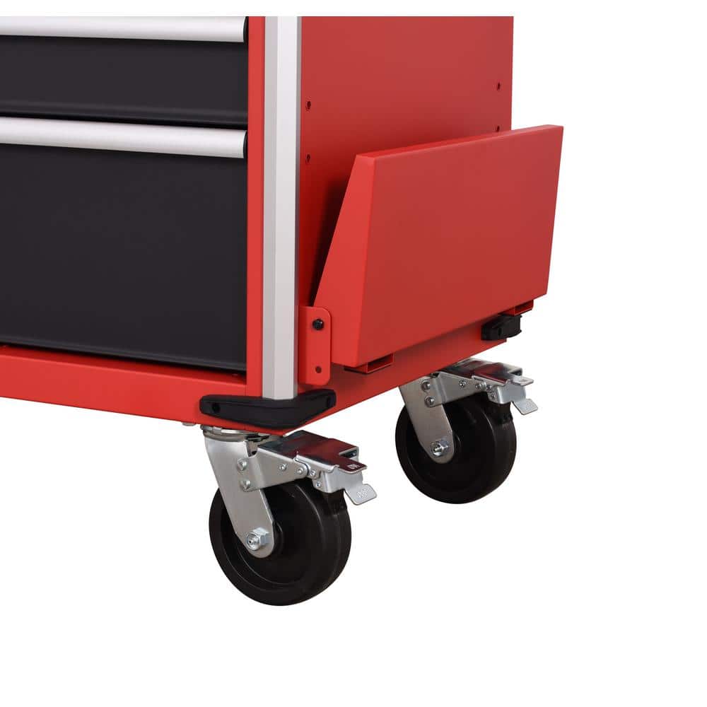 Milwaukee High Capacity 72 in. W x 22.1 in. D 18-Drawer Mobile Workbench with Solid Wood Top