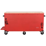 Milwaukee High Capacity 72 in. W x 22.1 in. D 18-Drawer Mobile Workbench with Solid Wood Top