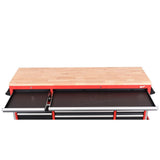 Milwaukee High Capacity 72 in. W x 22.1 in. D 18-Drawer Mobile Workbench with Solid Wood Top