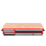 Milwaukee High Capacity 72 in. W x 22.1 in. D 18-Drawer Mobile Workbench with Solid Wood Top