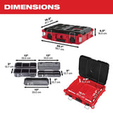Milwaukee PACKOUT 22 in. Modular Tool Box Storage System, 3-Piece, 22 x 20 x 33.13 in