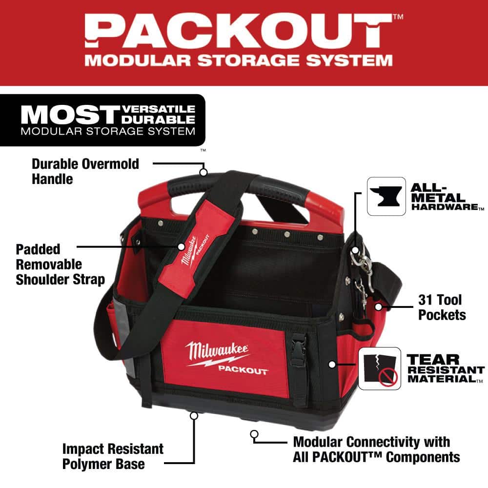 Milwaukee 15 in. PACKOUT Tote with Screwdriver Set (8-Piece)