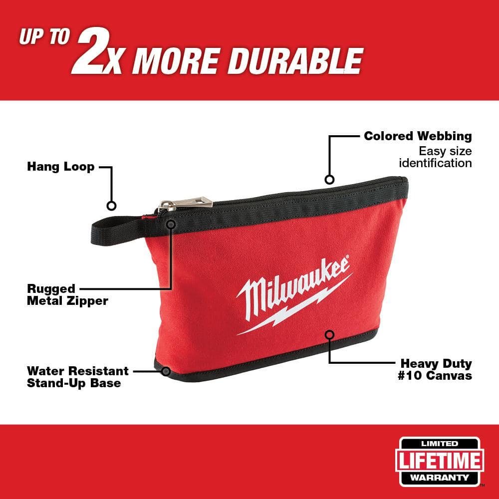 Milwaukee 15 in. PACKOUT Tool Duffle Bag with Red Zipper Pouch (Model 48-22-8321 + 48-22-8180)