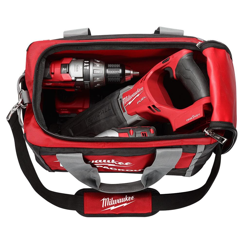 Milwaukee 15 in. PACKOUT Tool Duffle Bag with Red Zipper Pouch (Model 48-22-8321 + 48-22-8180)
