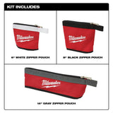 Milwaukee 20 in. PACKOUT Tool Duffle Bag with Multi-Size Zipper Pouches, Red (3-Pack)