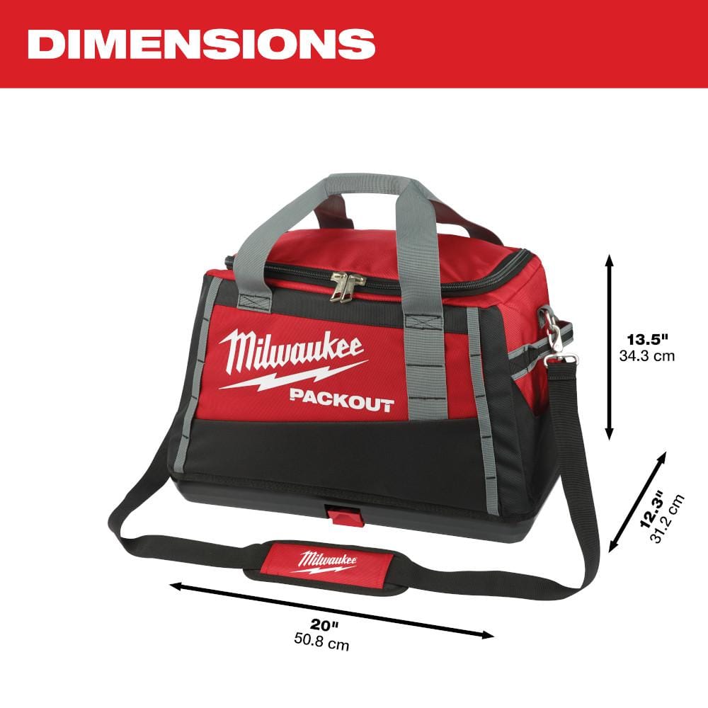 Milwaukee 20 in. PACKOUT Tool Duffle Bag with Multi-Size Zipper Pouches, Red (3-Pack)