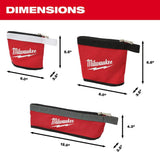 Milwaukee 20 in. PACKOUT Tool Duffle Bag with Multi-Size Zipper Pouches, Red (3-Pack)