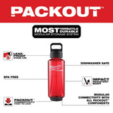 Milwaukee PACKOUT 48 Oz. Red Plastic Bottle with Chug Lid