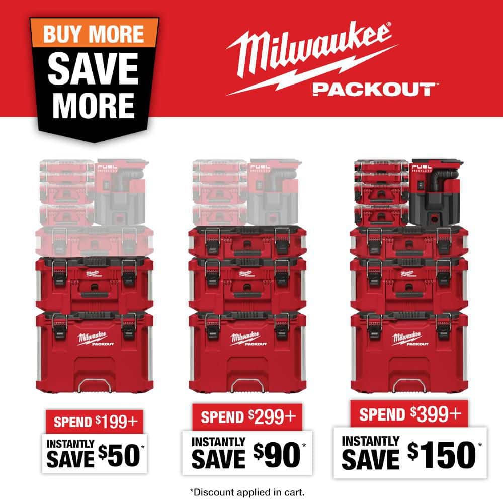 Milwaukee PACKOUT Stackable Crate, 9.9 in. H x 18.6 in. W x 15 in. D