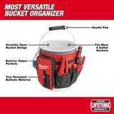 Milwaukee 10 in. Bucket Organizer Tool Bag, 32 Pockets, 1680D Ballistic Nylon