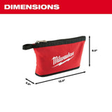 Milwaukee 12 in. Red Zipper Tool Bag, Heavy-Duty Canvas, 4-Pack
