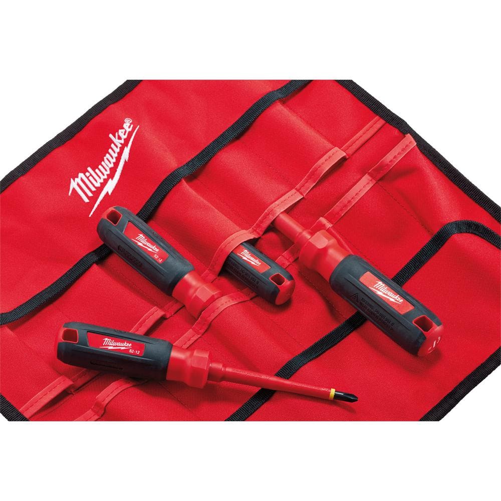 Milwaukee 10 in. Jobsite Tool Backpack with 1000-Volt Insulated Screwdriver Set and Pouch (4-Piece)