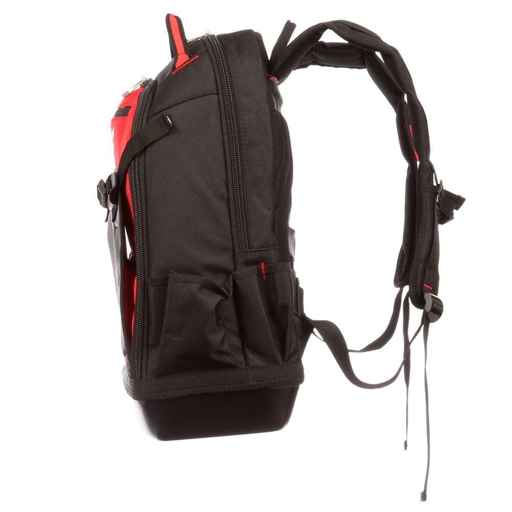 Milwaukee Jobsite Backpack with 8-Piece Screwdriver Set, 3000 cu. in., 1680D, Red/Black