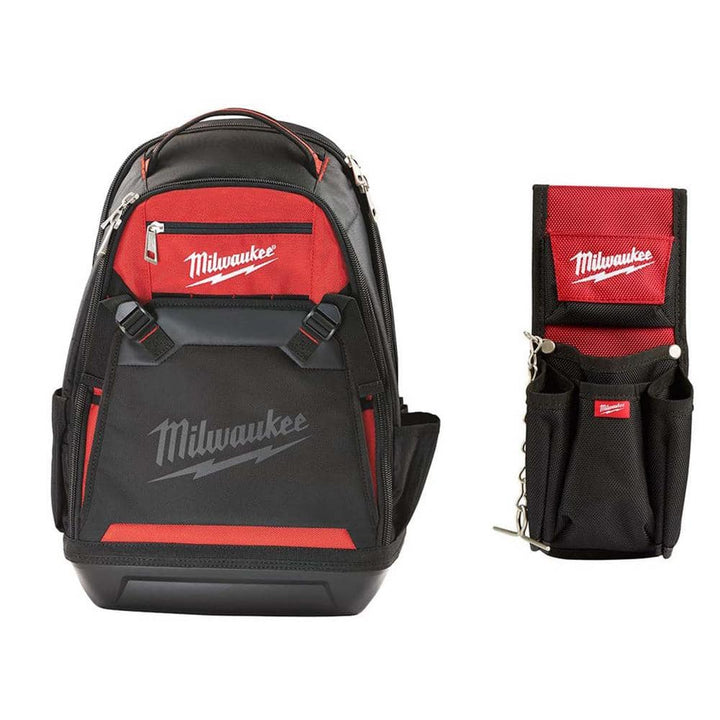 Milwaukee 10 in. Jobsite Tool Backpack with 7-Pocket Compact Utility Pouch, 1680D, 20 in H