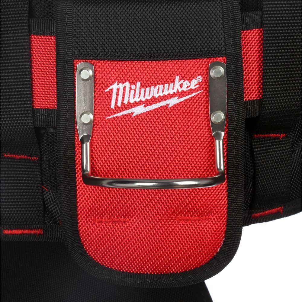 Milwaukee Adjustable Electricians Work Belt with 25 ft. x 1 in. Compact Magnetic Tape Measure