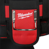 Milwaukee Adjustable Electricians Work Waist Tool Belt with FASTBACK 5-in-1 Folding Knife, 29 Pockets, Red (48-22-8110 & 48-22-1540)