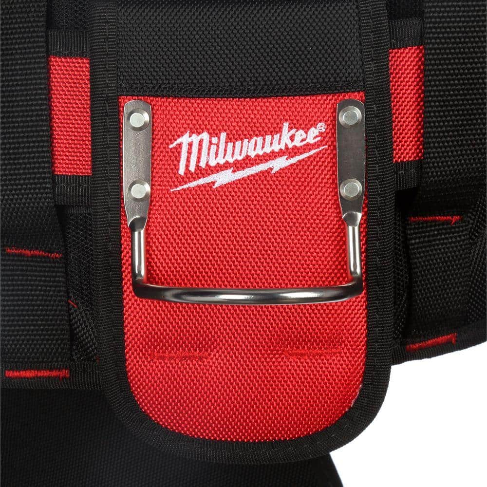 Milwaukee Electricians Adjustable Work Waist Tool Belt and X-Large Padded Rig, 29 Pockets, 1680D Nylon