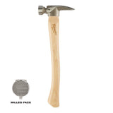 Milwaukee Adjustable Electricians Work Waist Tool Belt with 19 oz. Hickory Framing Hammer
