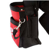 Milwaukee Adjustable Electricians Work Waist Tool Belt with 19 oz. Hickory Framing Hammer