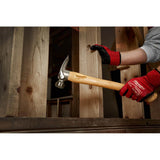 Milwaukee Adjustable Electricians Work Waist Tool Belt with 19 oz. Hickory Framing Hammer