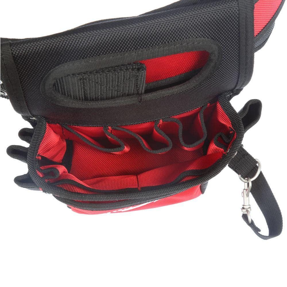Milwaukee Adjustable Electricians Work Waist Tool Belt with 25 ft. Gen II STUD Tape Measure, 29 Pockets, 1680D Nylon