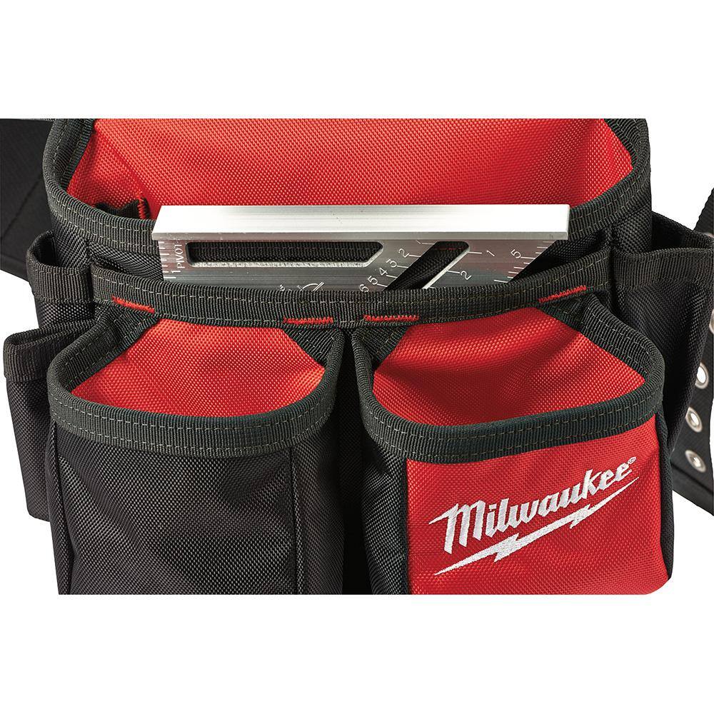 Milwaukee Contractor’s Work Belt with Suspension Rig + 6 in. & 10 in. Straight‑Jaw Pliers Set (2‑Piece)