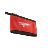 Milwaukee Red Zipper Tool Bag, 12 in. x 8 in., Heavy-Duty Canvas