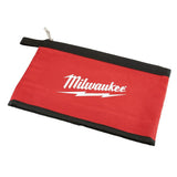 Milwaukee Red Zipper Tool Bag, 12 in. x 8 in., Heavy-Duty Canvas