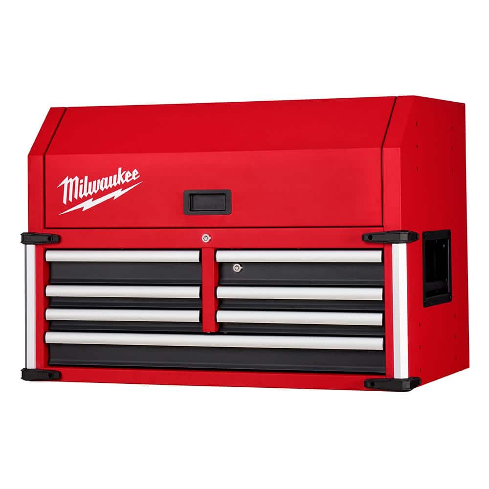 Milwaukee 36 in. W x 22.1 in. D High-Capacity 7-Drawer Top Tool Chest, 18-Gauge Steel, Red