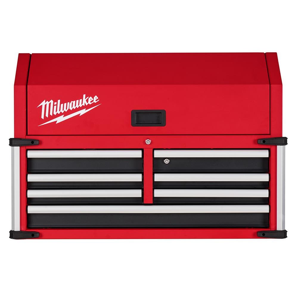 Milwaukee 36 in. W x 22.1 in. D High-Capacity 7-Drawer Top Tool Chest, 18-Gauge Steel, Red