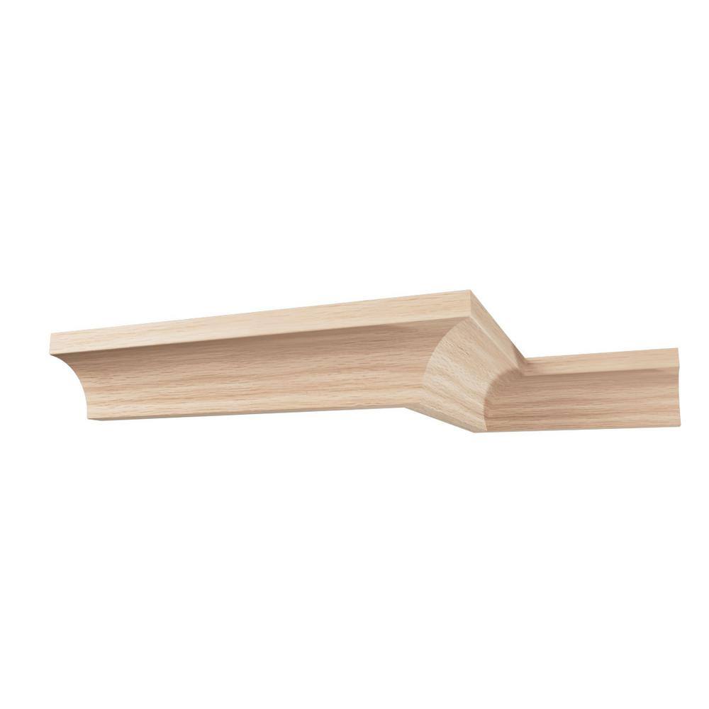 Ekena Millwork WM86 0.56 in. D x 1.63 in. W x 96 in. L Wood (Red Oak) Crown Molding