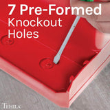 TEHILA 22.875 in. x 23.5 in. Thermoplastic Freestanding Red Utility Sink Set with Adjustable Legs