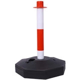 Tidoin 4-Pack Red 11.25 in. x 11.25 in. x 2.7 ft. Composite Fence Picket Post Cones with Fillable Base and 5 ft. Chain