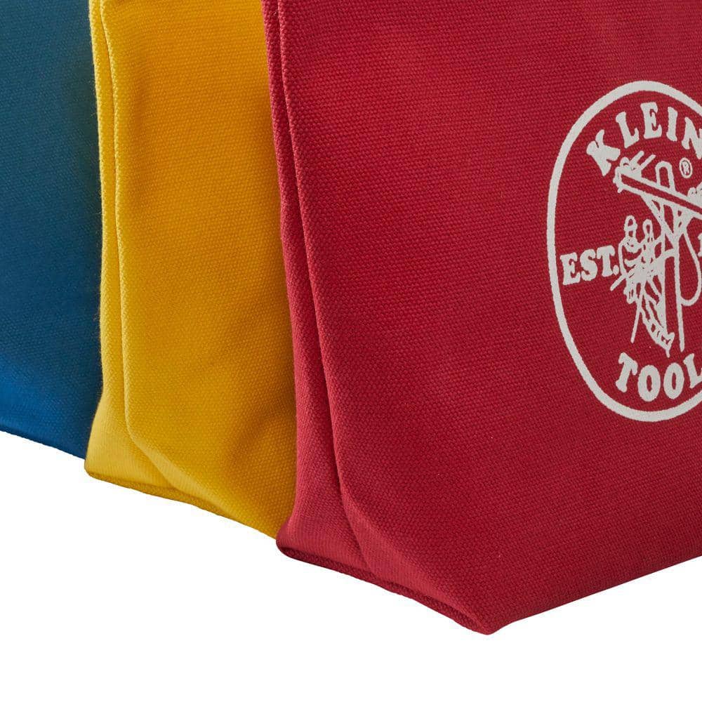 Klein Tools Assorted Canvas Zipper Tool Bags, No. 8 Canvas, 10 x 8 x 3.5 in, 3-Pack (5539CPAK)