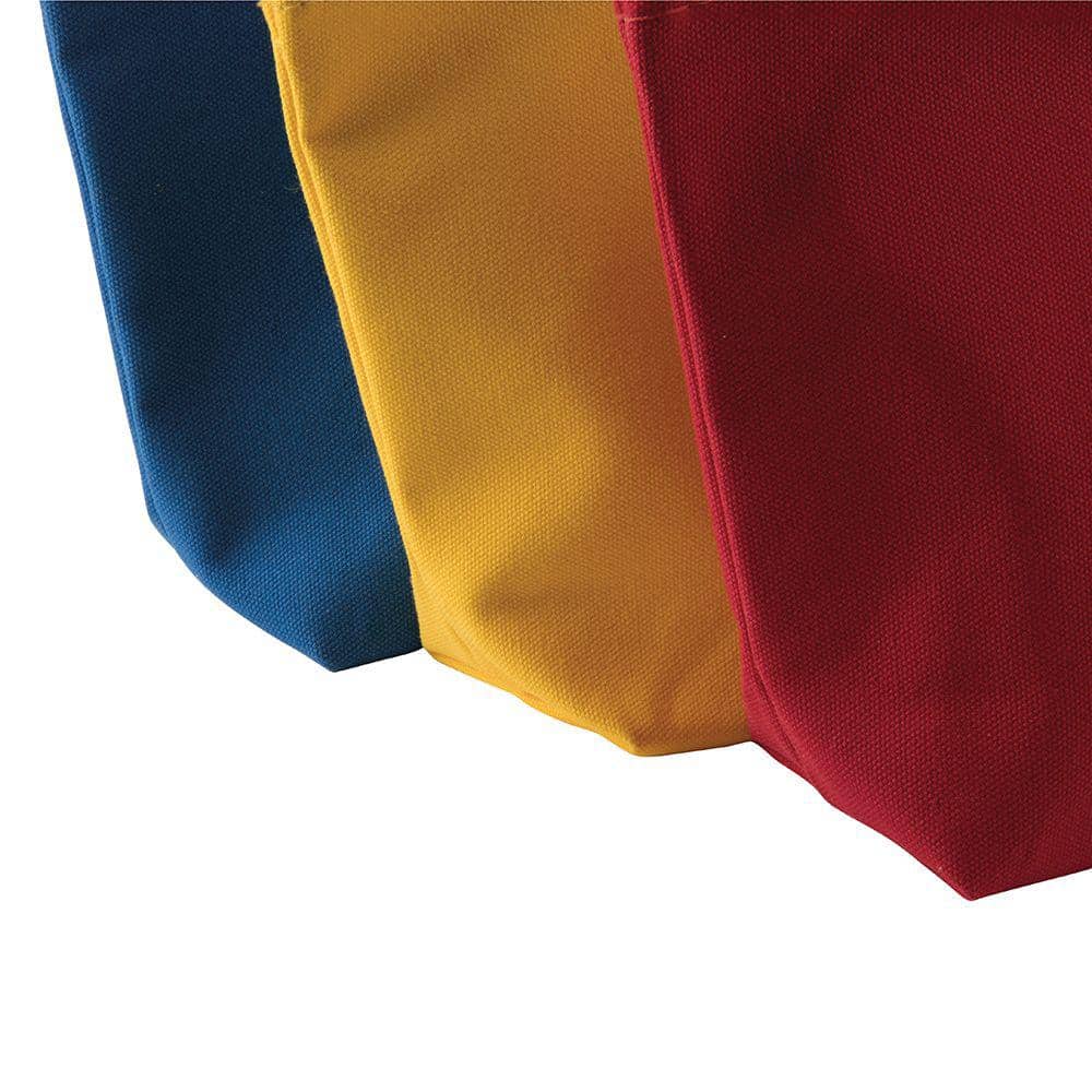 Klein Tools 18 in. Canvas Zipper Tool Bags, Assorted Colors (Red/Yellow/Blue), 3-Pack