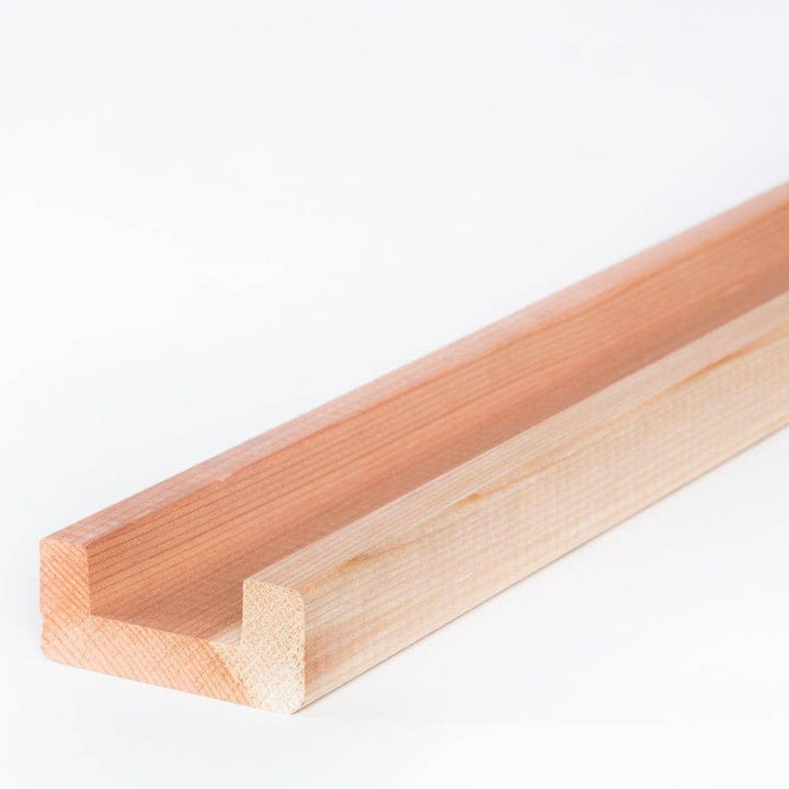 1-3/8 in. x 3-3/8 in. x 8 ft. Grooved Redwood Fence Rail