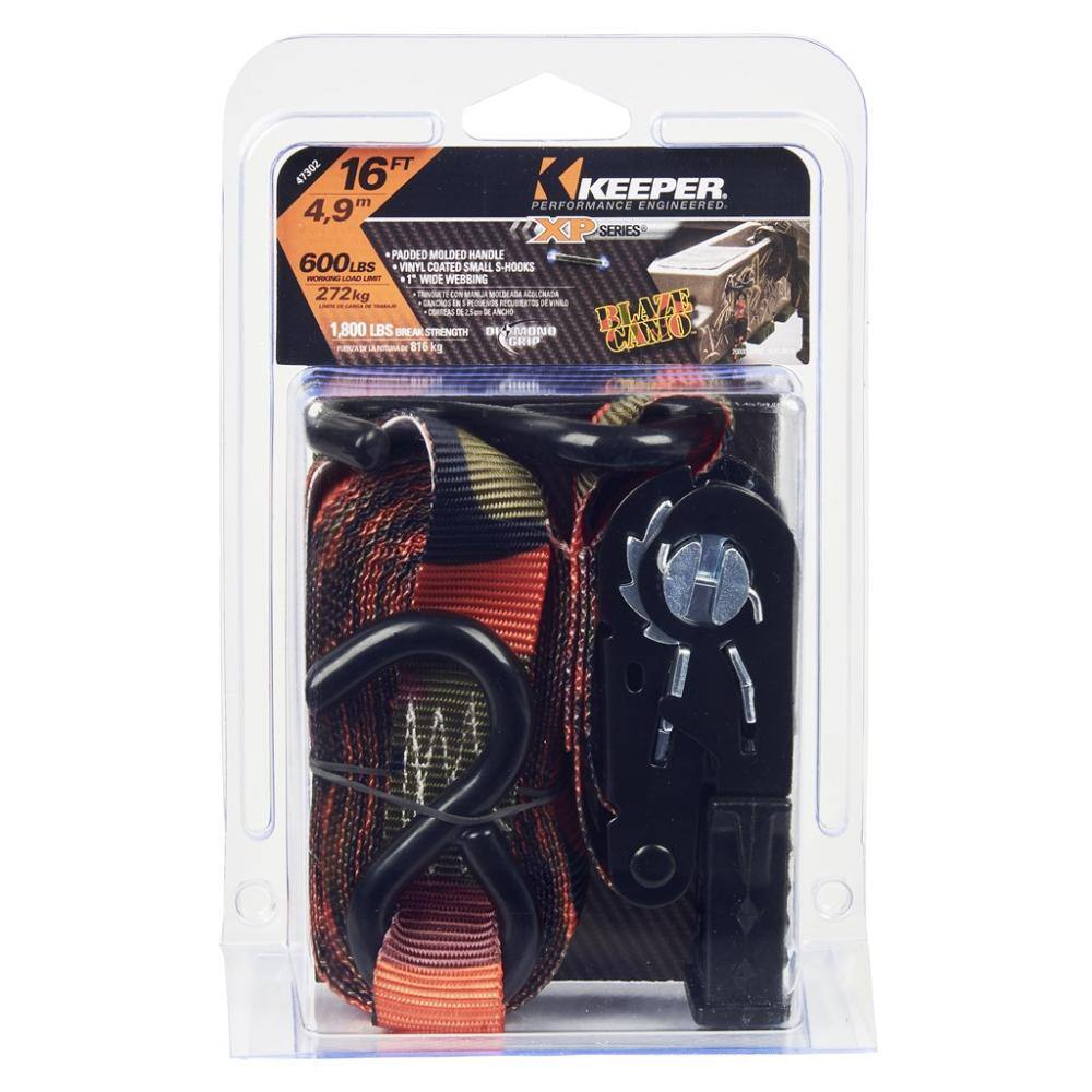 Keeper 1 in. x 16 ft. Blaze Camo Ratchet Tie-Down