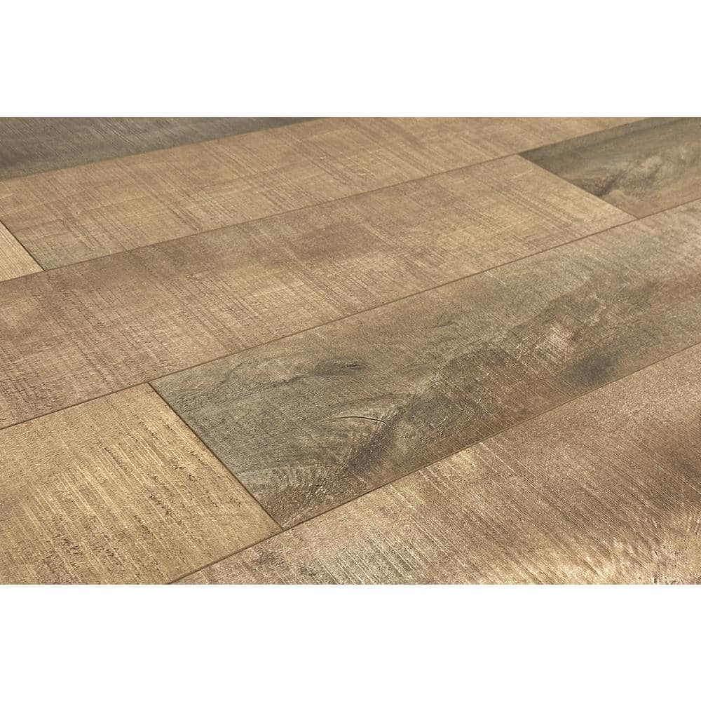 Montserrat Summa Refined Brass 14 mm T x 7.75 in. W HDF Waterproof AC5 Click Lock Laminate Wood Flooring (23.09 sq. ft./case)