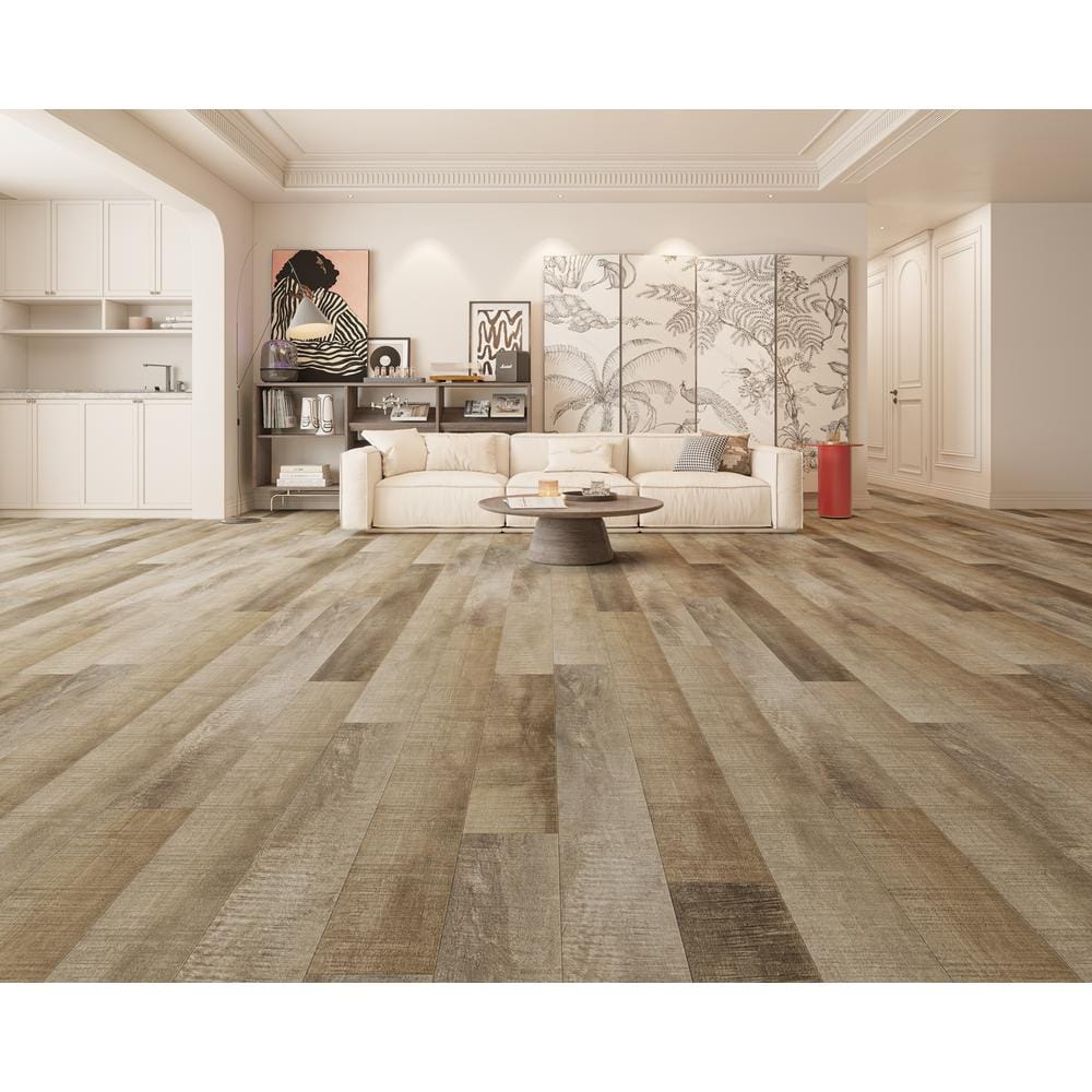 Montserrat Summa Refined Brass 14 mm T x 7.75 in. W HDF Waterproof AC5 Click Lock Laminate Wood Flooring (23.09 sq. ft./case)