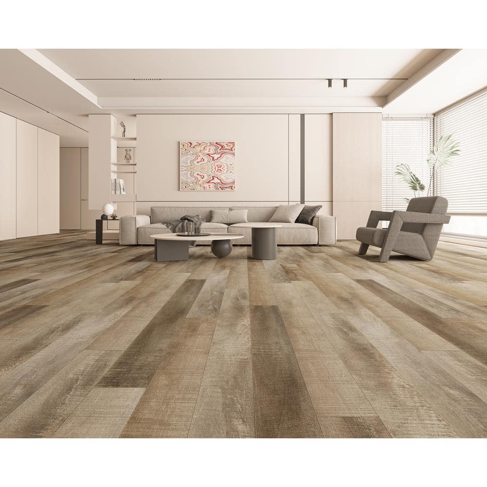 Montserrat Summa Refined Brass 14 mm T x 7.75 in. W HDF Waterproof AC5 Click Lock Laminate Wood Flooring (23.09 sq. ft./case)
