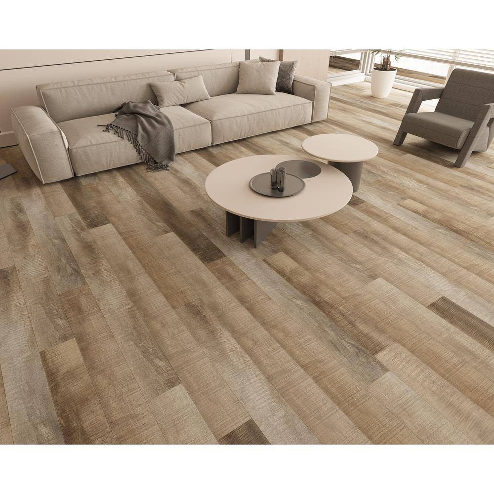 Montserrat Summa Refined Brass 14 mm T x 7.75 in. W HDF Waterproof AC5 Click Lock Laminate Wood Flooring (23.09 sq. ft./case)