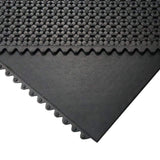 Rubber-Cal Revolution Interlocking Rubber Floor Tiles, 5/8 in. Thick, 36 in. x 36 in., Black, 4-Pack