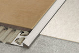 Schluter Systems RENO-U 0.375-in W x 98.5-in L Satin Nickel Anodized Aluminum Tile Edge Transition Trim