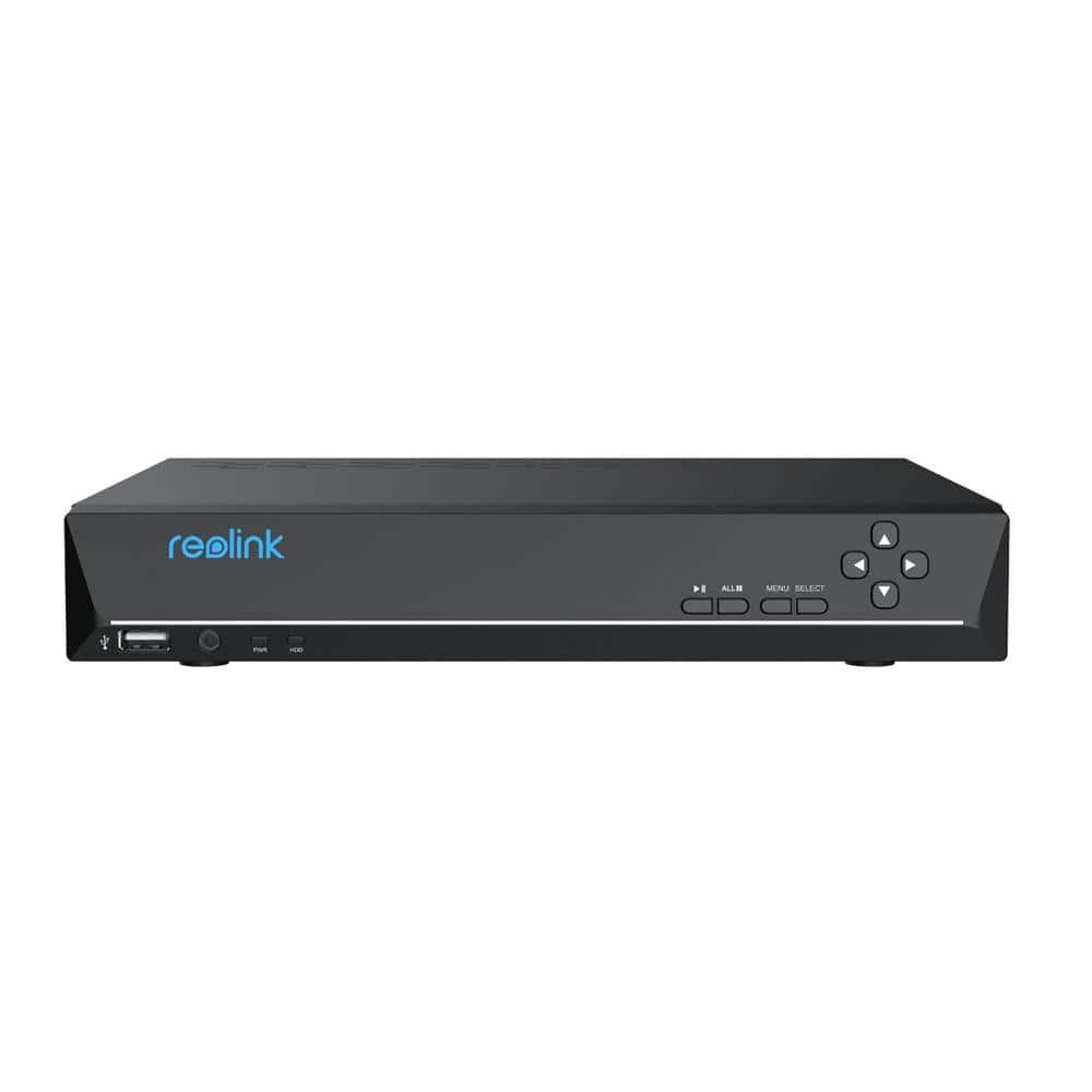 REOLINK NVS 8 Channel 4K Plus 2TB HDD Built-in Wired Security Camera System with NVR and 4x Smart Bullet Security Cameras, White