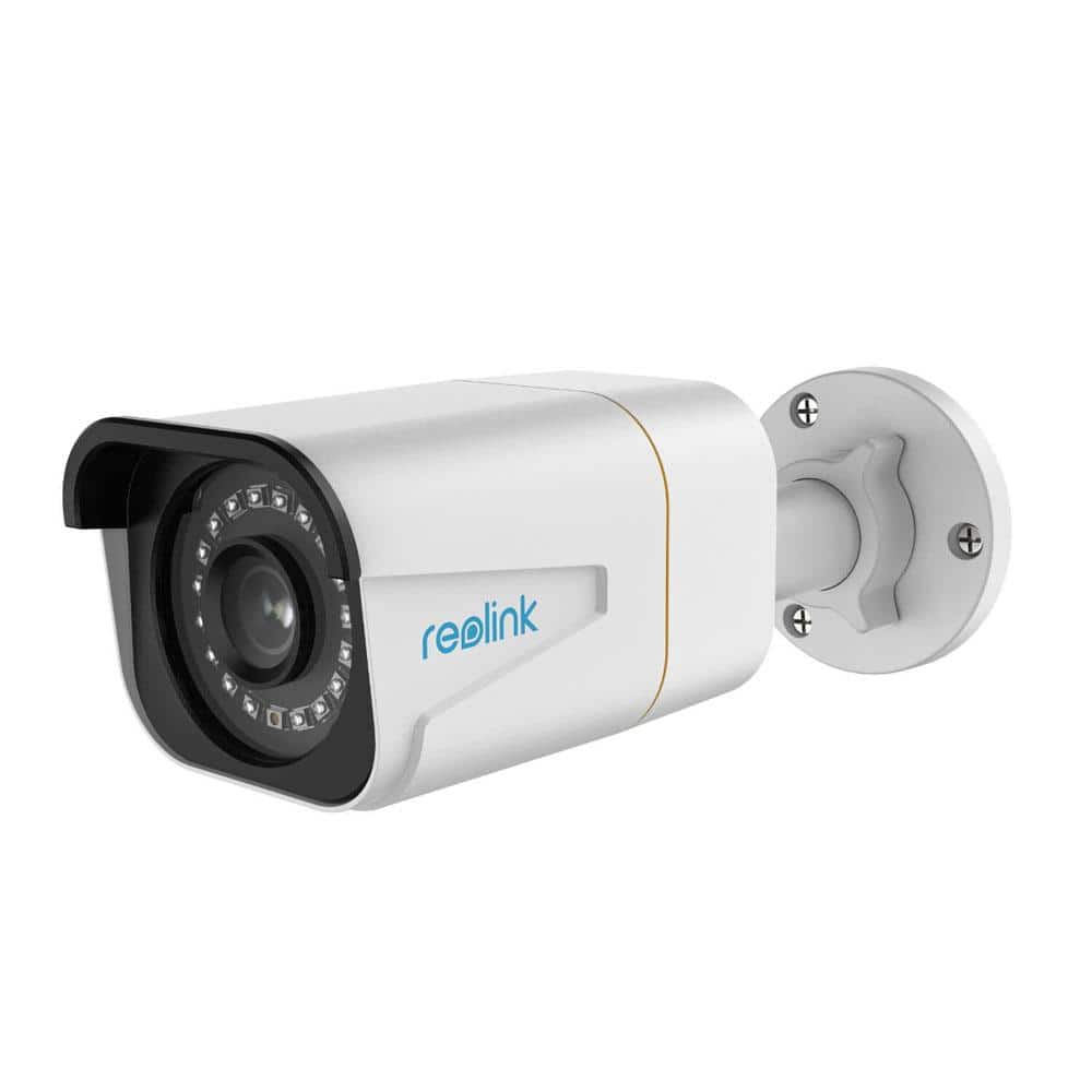 REOLINK NVS 8 Channel 4K Plus 2TB HDD Built-in Wired Security Camera System with NVR and 4x Smart Bullet Security Cameras, White