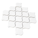 MSI Retro Bianco Arabesque 10.63 in. x 8.84 in. x 6mm Matte Porcelain Mesh-Mounted Mosaic Tile (10.95 sq. ft. / case)